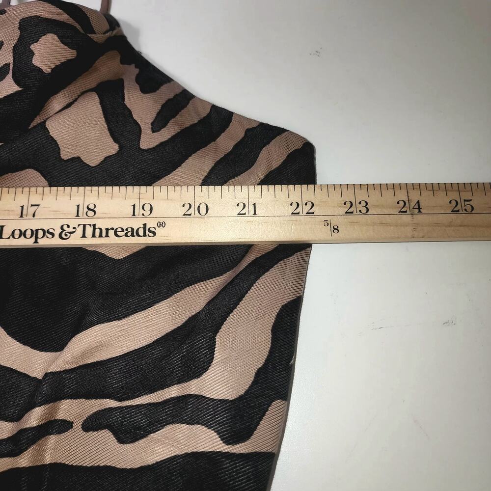 Anthropologie Dress Womens 22 Sleeveless Draped-Back Animal Tiger Slip Mob Wife - Picture 8 of 10